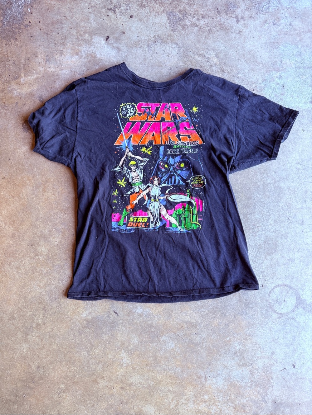 Star Wars Black Graphic Kids Tee - Vintage Style
